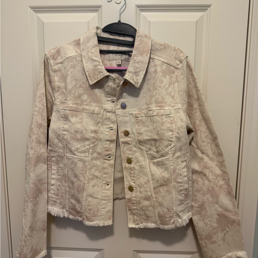Liverpool Beige Floral Jean Jacket